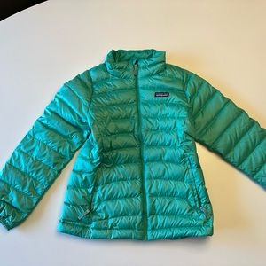 Girls Patagonia Down Sweater in Teal/Turquoise size M (10)